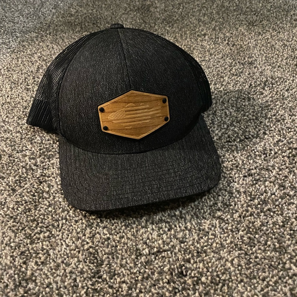 Mens black SnapBack hat